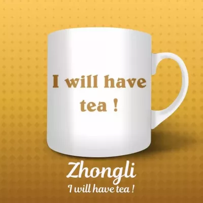 Zhongli Tea Mug - Genshin Impact - 325 ml | The Valha Shop
