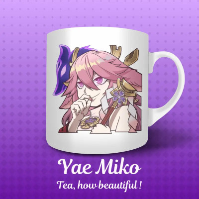 Yae Miko Tea Mug - Genshin Impact - 325 ml | The Valha Shop Yae Miko Tea Mug - Genshin Impact - 325 ml | The Valha Shop