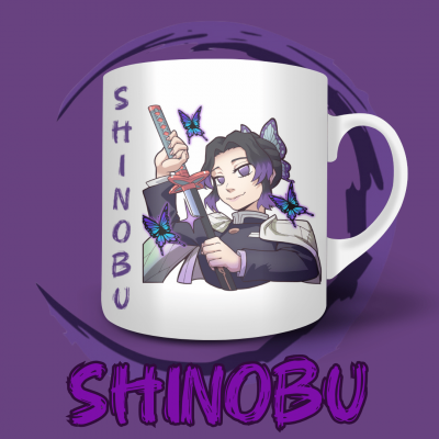 Shinobu Tea Mug - Demon Slayer - 325 ml | La Valha Shop