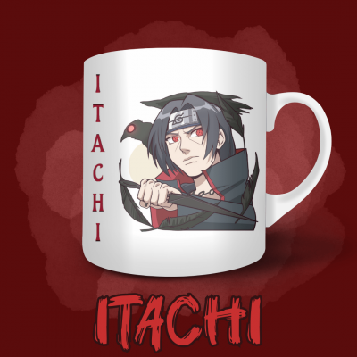 Itachi Uchiwa Tea Mug - Naruto - 325 ml | La Valha Shop