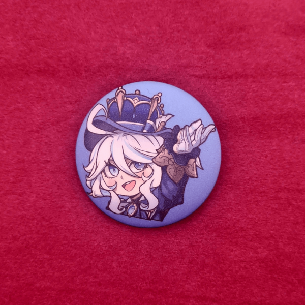 Furina Matt Button Pin