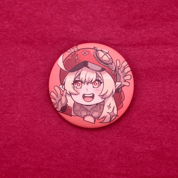 Klee Matt Button Pin