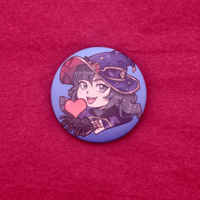 Mona Matt Button Pin - Genshin Impact | The Valha Shop