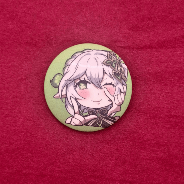 Nahida Matt Button Pin