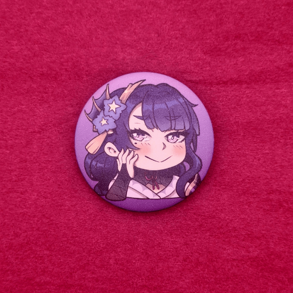Raiden Shogun Matt Button Pin