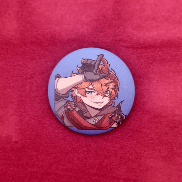 Tartaglia Matt Button Pin
