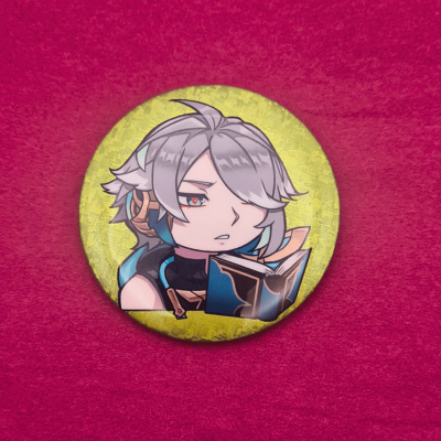 Alhaitham Glitter Holographic Pin - Genshin Impact | The Valha Shop