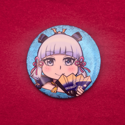 Ayaka Glitter Holographic Pin - Genshin Impact | The Valha Shop