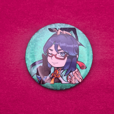 Xianyun Glitter Holographic Pin - Genshin Impact | The Valha Shop