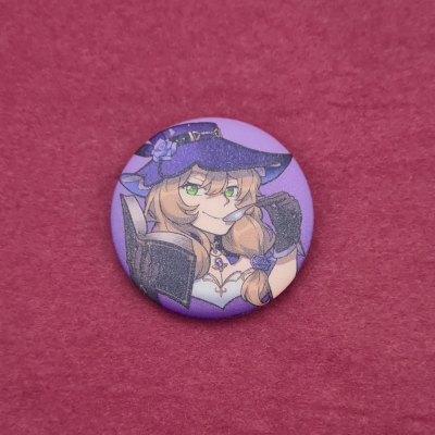 Lisa Matt Button Pin - Genshin Impact | The Valha Shop