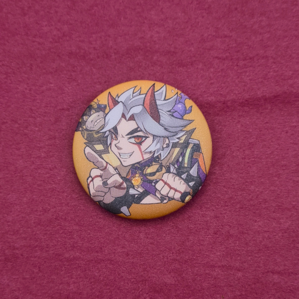 Arataki Itto Matt Button Pin