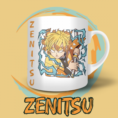 Zenitsu Tea Mug - Demon Slayer - 325 ml | La Valha Shop