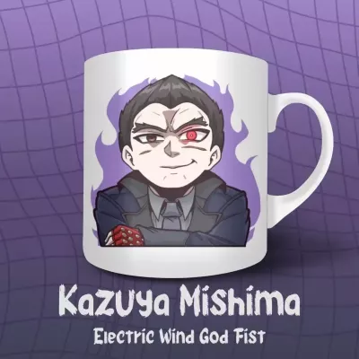 Kazuya Mishima Tea Mug - Tekken 8 - 325 ml | The Valha Shop