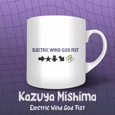 Kazuya Mishima Tea Mug - Tekken 8 - 325 ml | The Valha Shop