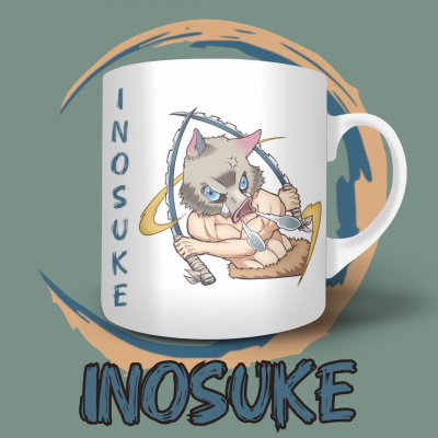 Inosuke Hashibira mug – Demon Slayer – Exclusive La Valha Shop Design