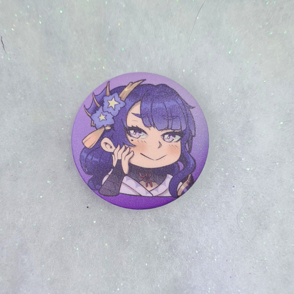 Raiden Shogun Pin Button