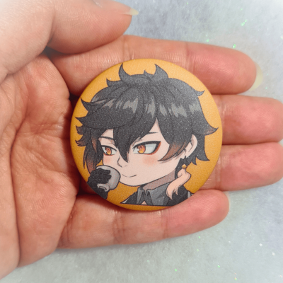 Genshin Impact Button - Zhongli | La Valha Shop