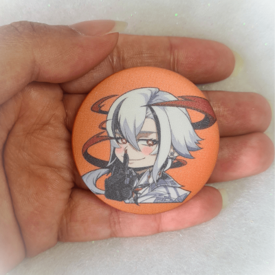 Arlecchino Matt Button Pin - Genshin Impact | The Valha Shop