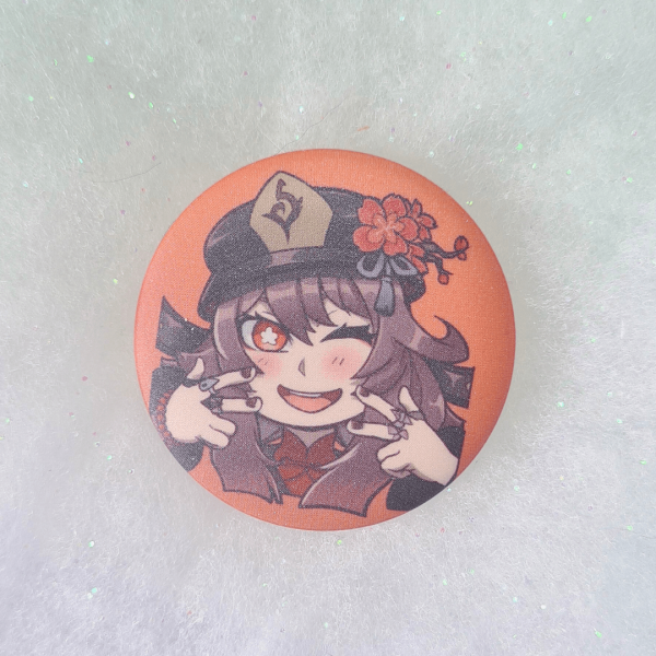 Hu Tao Matt Button Pin