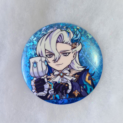 Neuvillette Holographic Pin Button - Genshin Impact | La Valha Shop