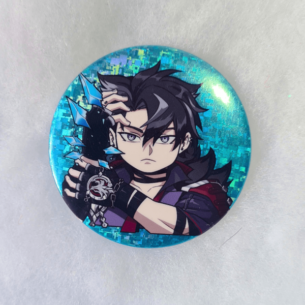 Wriothesley Glitter Holographic Button Pin