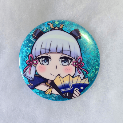 Ayaka Glitter Holographic Pin - Genshin Impact | The Valha Shop